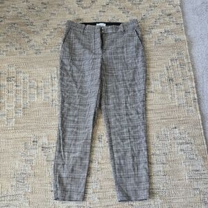 H&M Black and White Plaid Ankle Pants